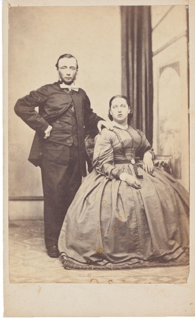 Portrait of John J Beukers and wife Sarah Lester Beukers (née Sarah Lester Clarke), printers of nineteenth-century Parramatta. Old Parramatta. Old Parramattan.