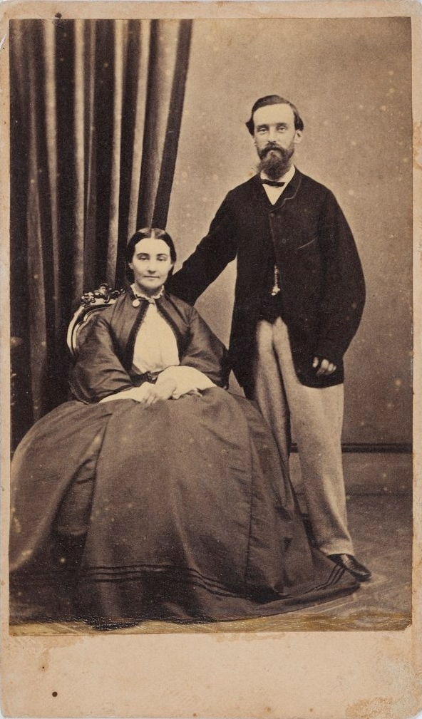 Unidentified male and female, nineteenth-century Parramatta. 1860s. Old Parramatta. Old Parramattan. Carte-de-visite.